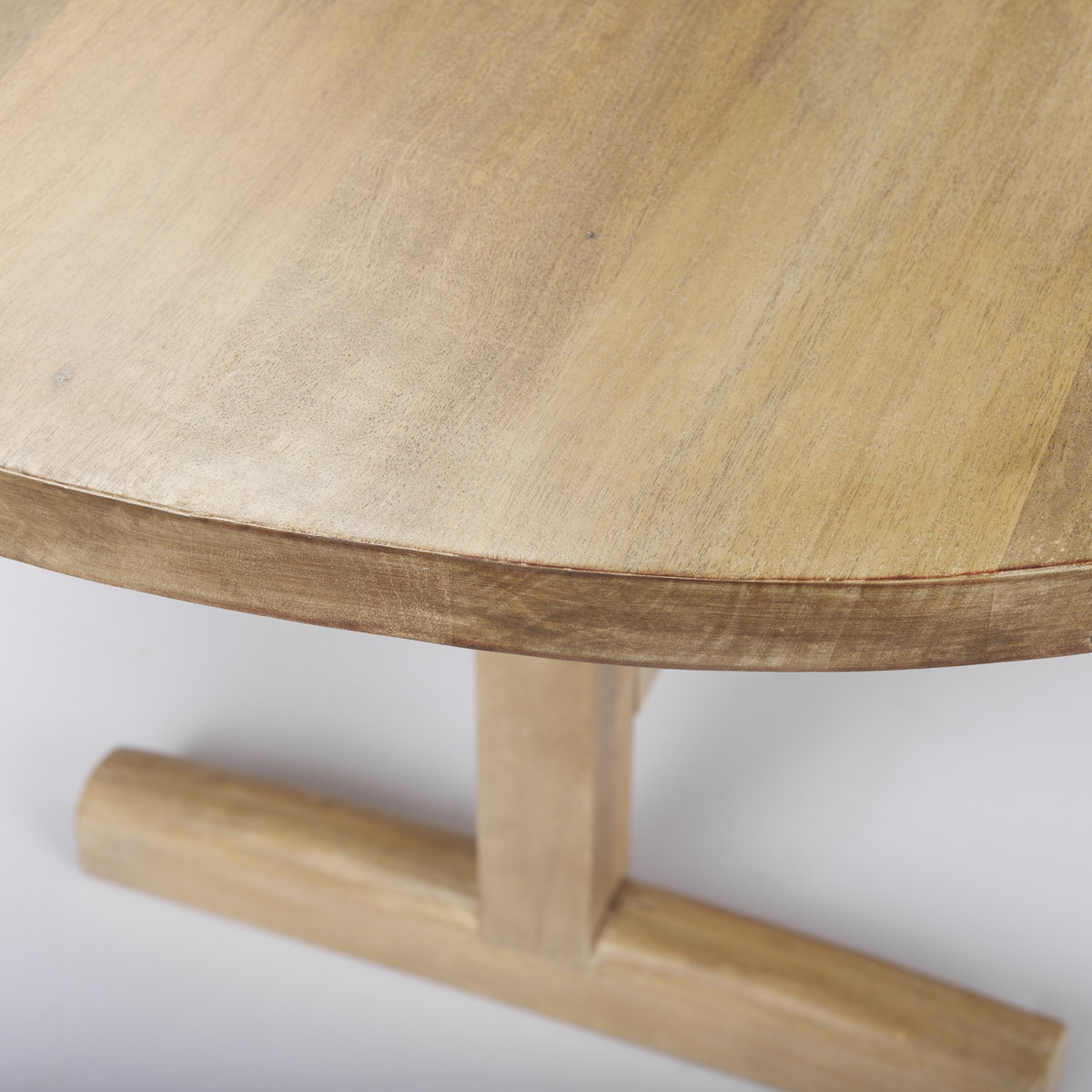 Viktor 94'L Light Brown Solid Wood Dining Table, by Mercana, 94" length x 42" width x 30" height View 8