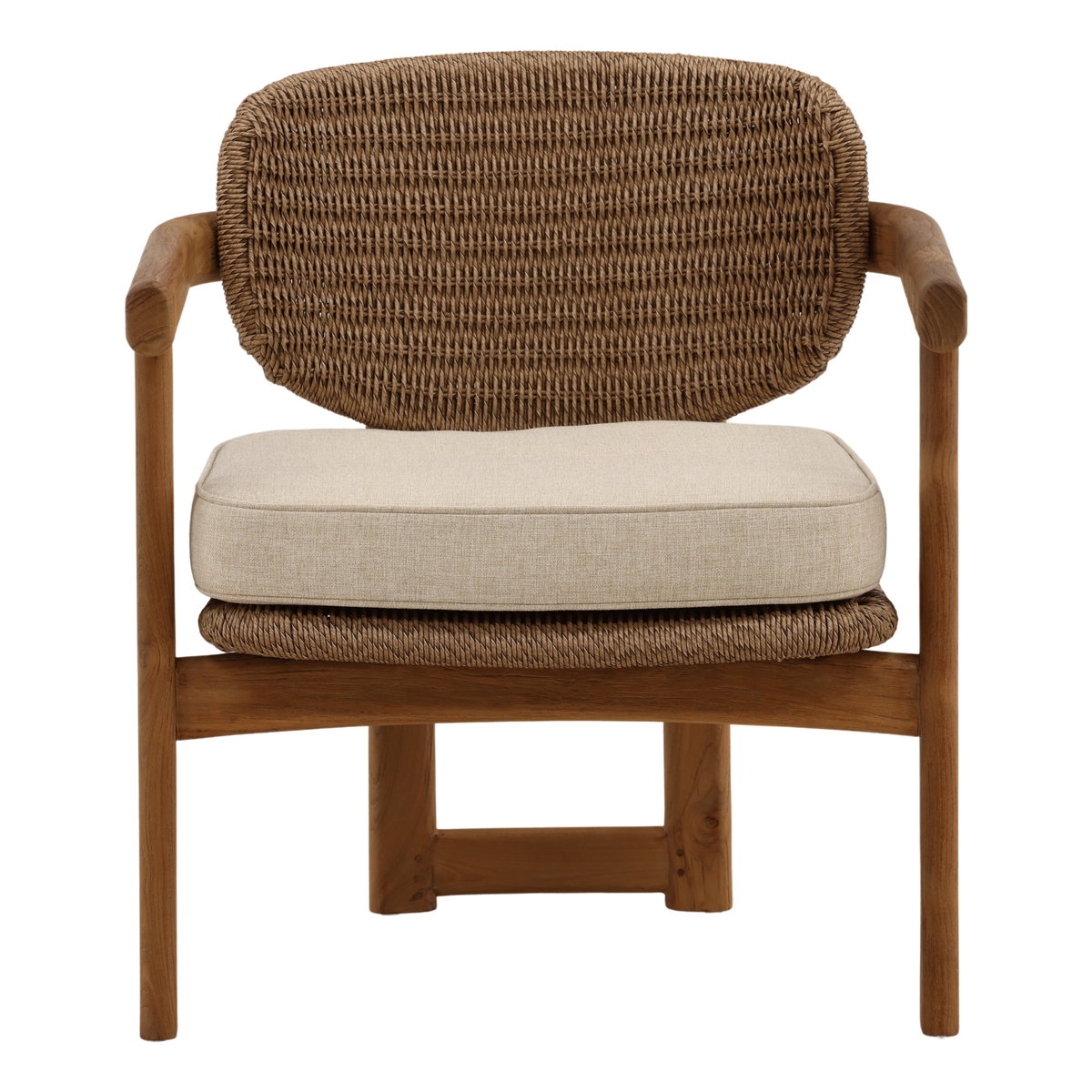 Alva Outdoor Occasional Chair Light Brown, Accent Chair by Dovetail, 26.29" width x 29.9" height x 25.5" depth View 2