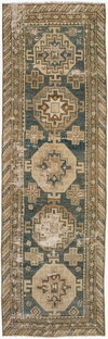 Antique One of a Kind Handmade Rug, by Surya, 9'6" length x 2'11" width thumbnail