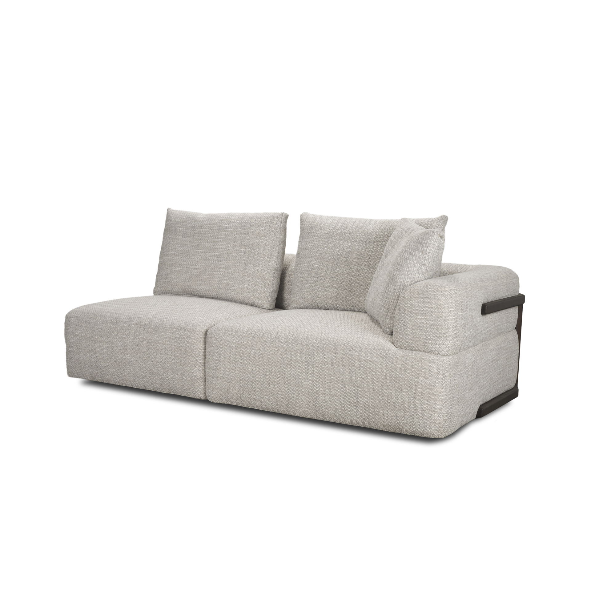 Warner Gray 3 Piece Sofa Set with Corner Piece large image 