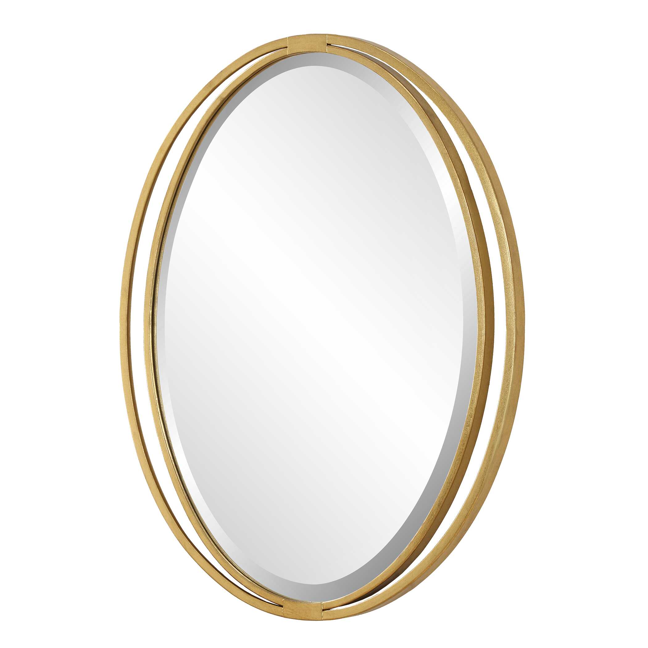Rhodes Gold Oval Mirror, by Uttermost, 24.25" width x 31.88" height x 1" depth View 6