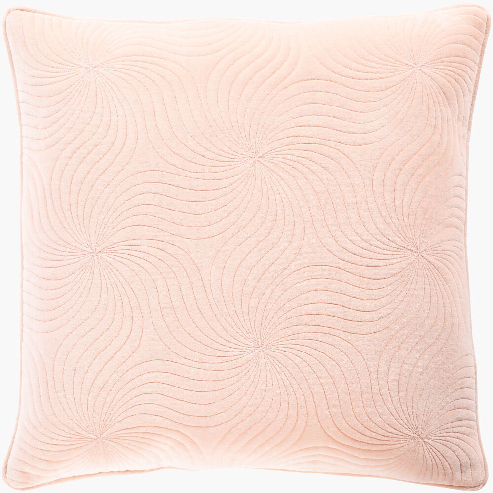 Quilted Cotton Velvet Accent Pillow, Decorative Pillow by Surya, 20" length x 20" width