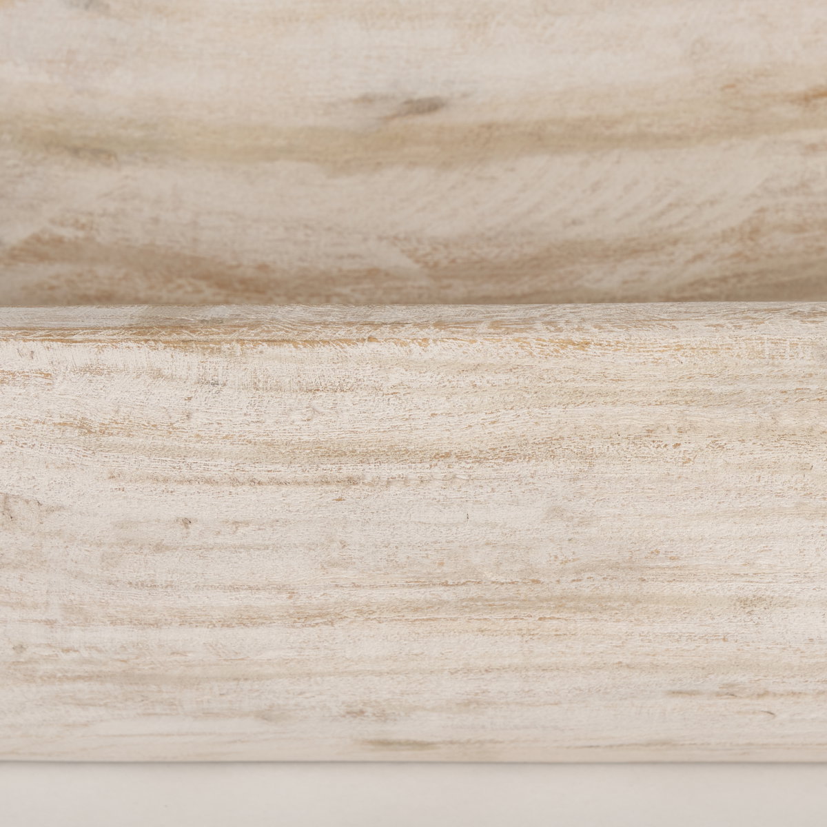 Athena Extra Large Oblong Light-Wash Reclaimed Wood Bowl, Decorative Bowl by Mercana, 26" length x 10" width x 7" height View 7