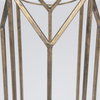 Ivy Small Gold Metal Geometric Cage Candle Holder Lantern, Lighting by Mercana, 8.27" length x 8.27" width x 29.72" height thumbnail 10