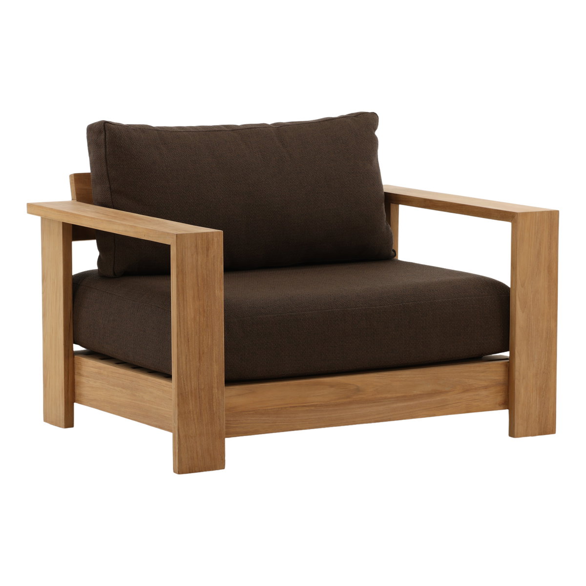 Naya Outdoor Sofa Chair Brown, Accent Chair by Dovetail, 43.3" width x 30.3" height x 33.46" depth View 1