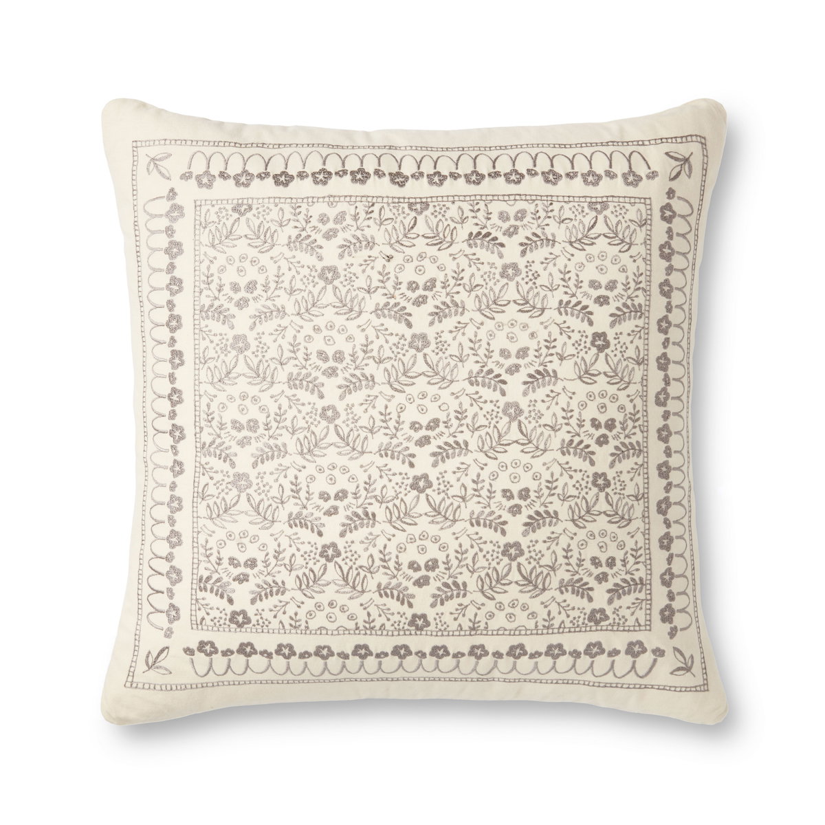 Rifle Paper Co. x Loloi Pillows Pillow, Decorative Pillow, 22" length x 22" width