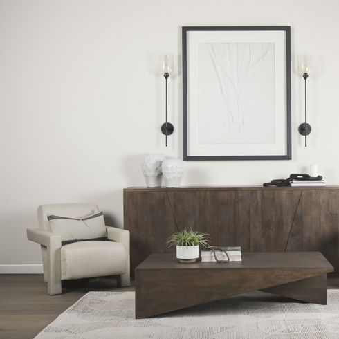West Wooden Angular Sideboard