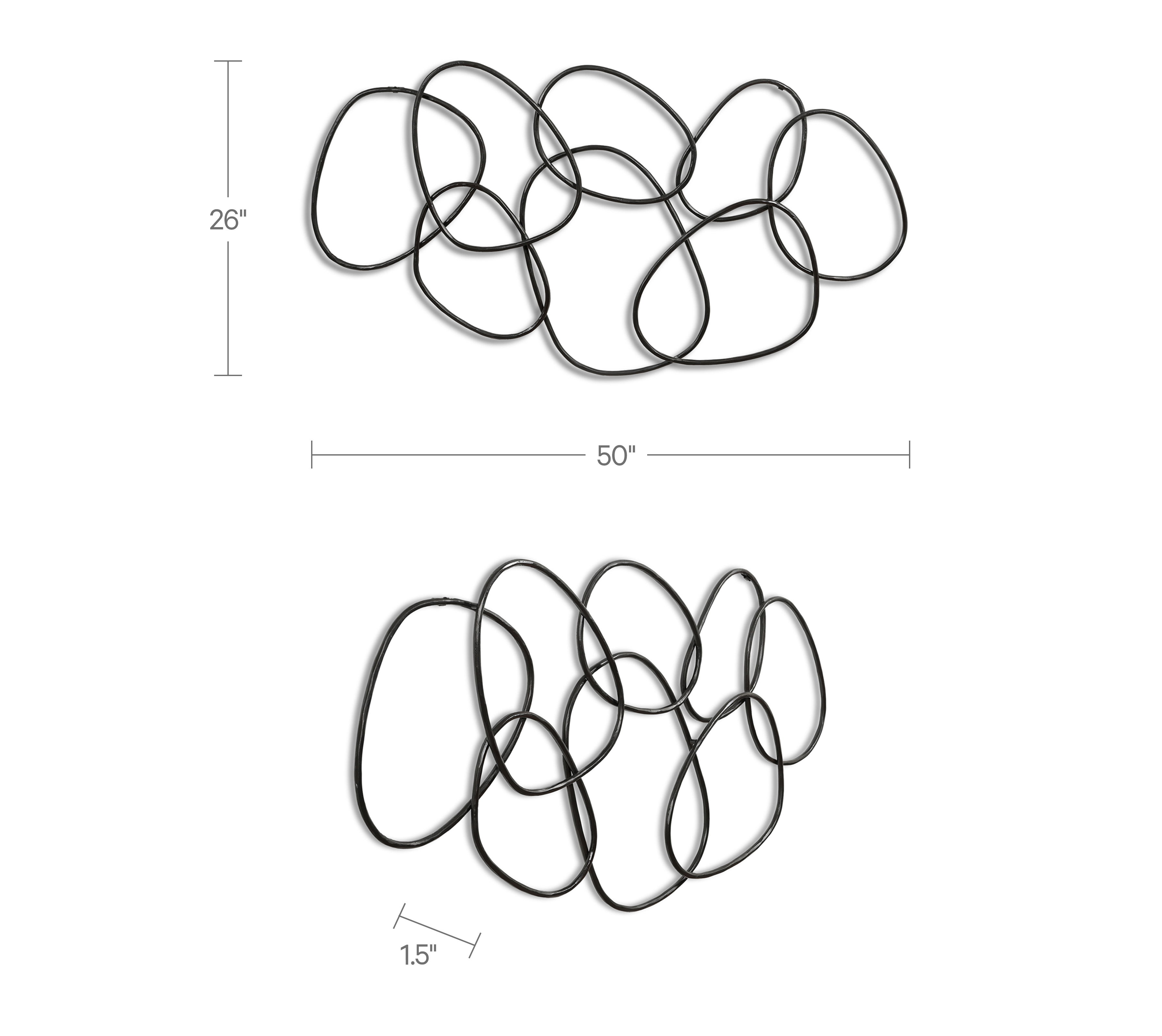 Coro Wall Decor Antique Bronze, Sculptural Wall Art by Moe's Home, 50" width x 26" height x 1.5" depth View 5