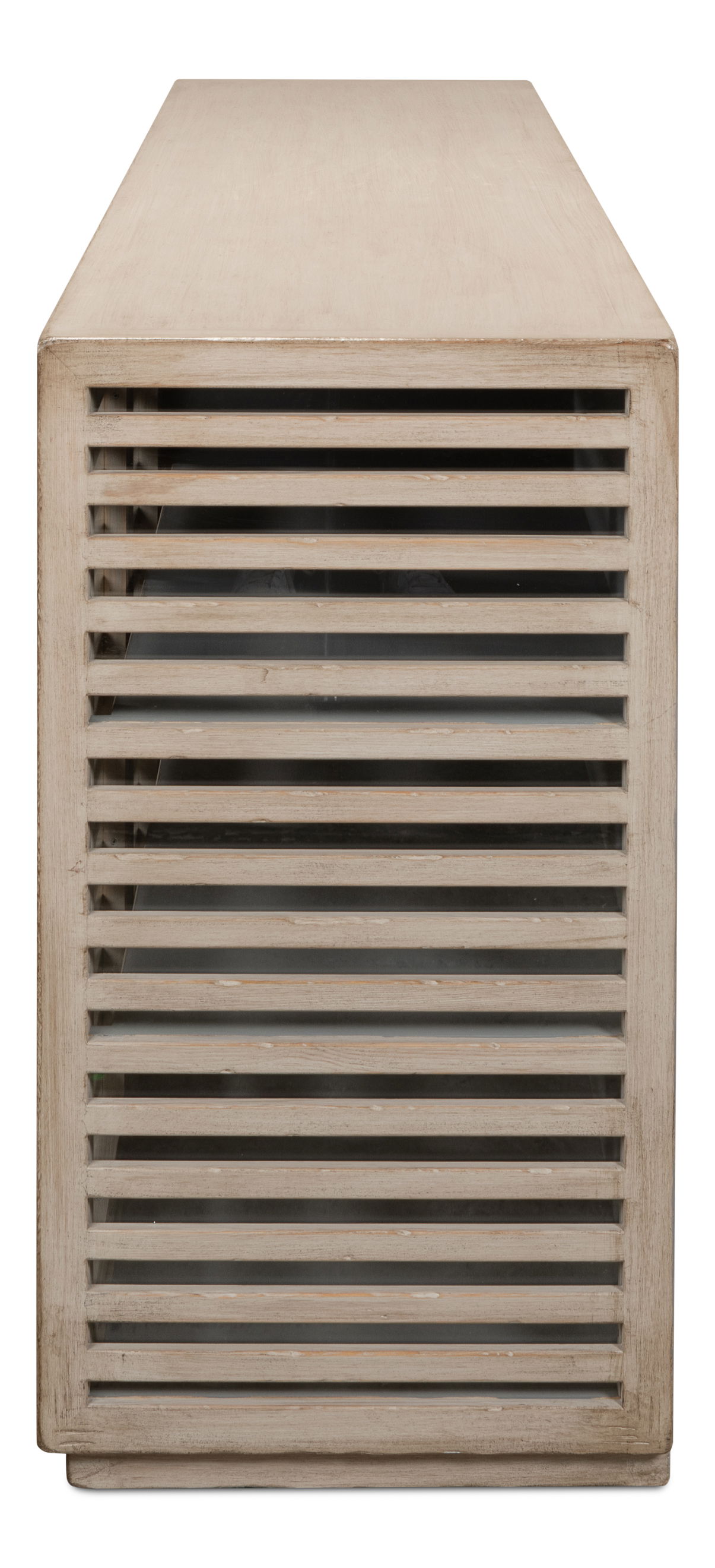 St. Nevis Sideboard, Grey Wash, Cabinets & Sideboard by Sarreid, 92" length x 20" width x 37" height View 4