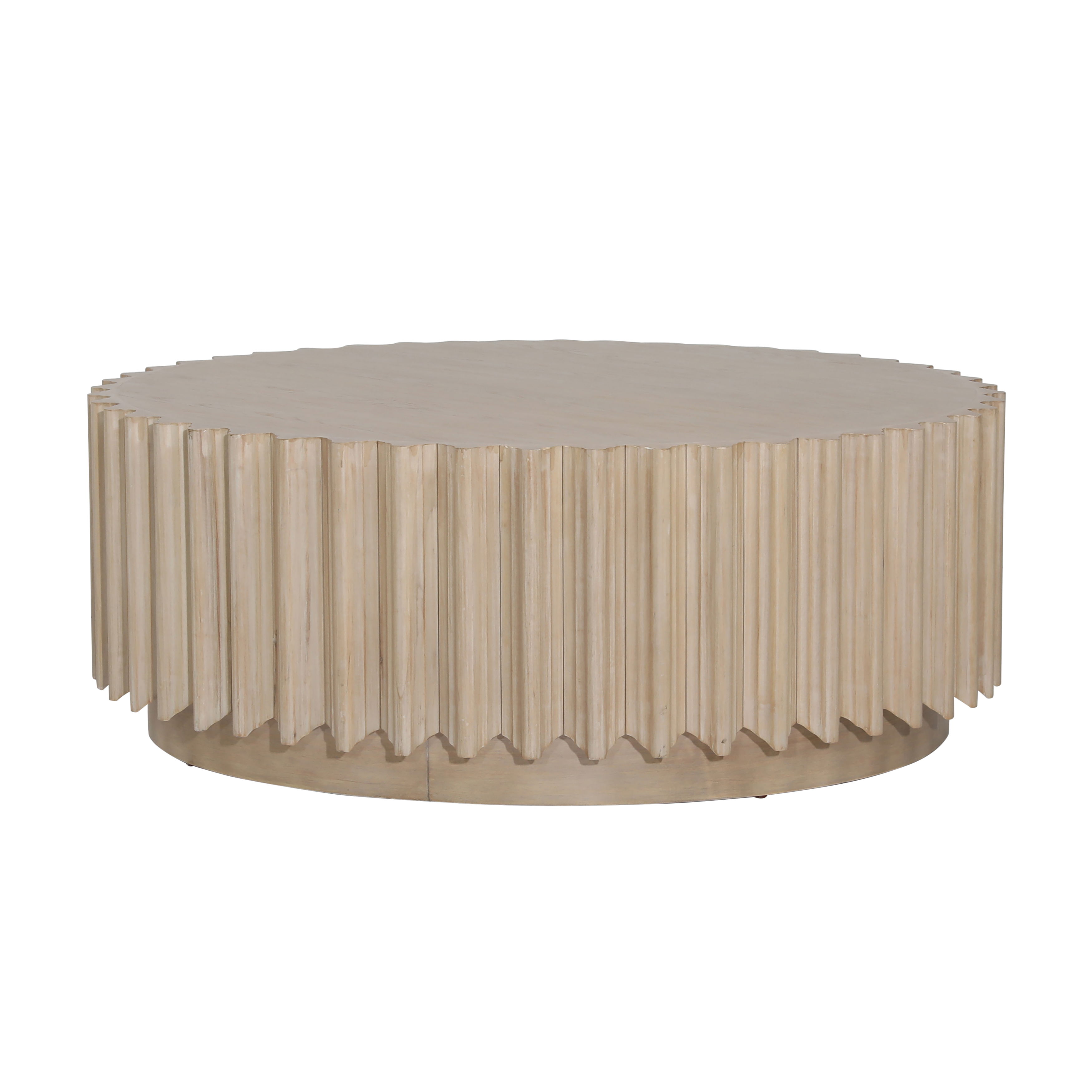 Velma Coffee Table Light Natural, by Dovetail, 38.5" width x 15.94" height x 38.5" diameter x 38.5" depth View 1