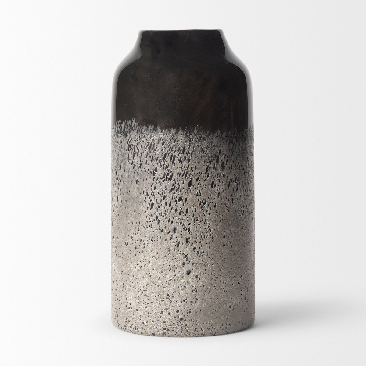 Emu Short Black with Gray Vase, by Mercana, 5.2" length x 5.2" width x 10.08" height View 7