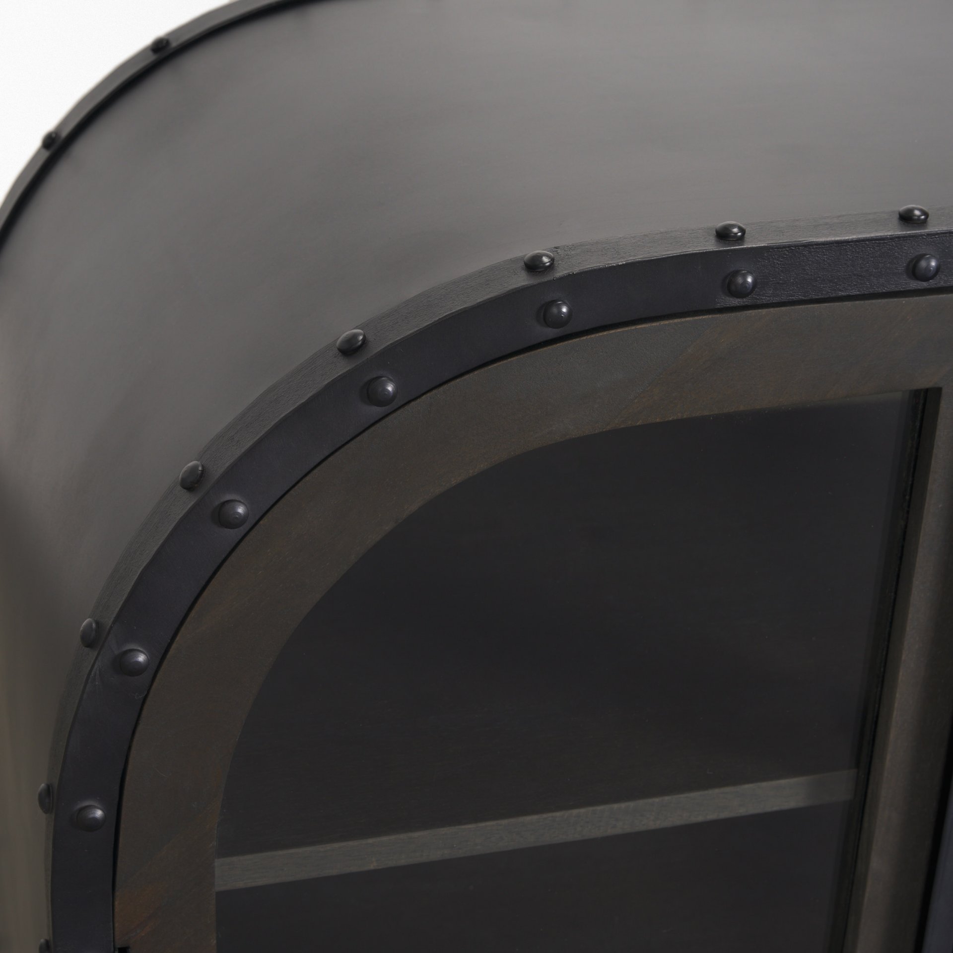 Gehry I 62.3x16.5 Black Metal Frame with Wood Accent 4 Cabinet Door Two Drawer Sideboard, Sideboards & Buffet by Mercana, 62.25" length x 16.5" width x 33.25" height View 8