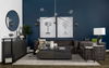 Stinson II 91' Black Leather Three Seater Sofa thumbnail 1