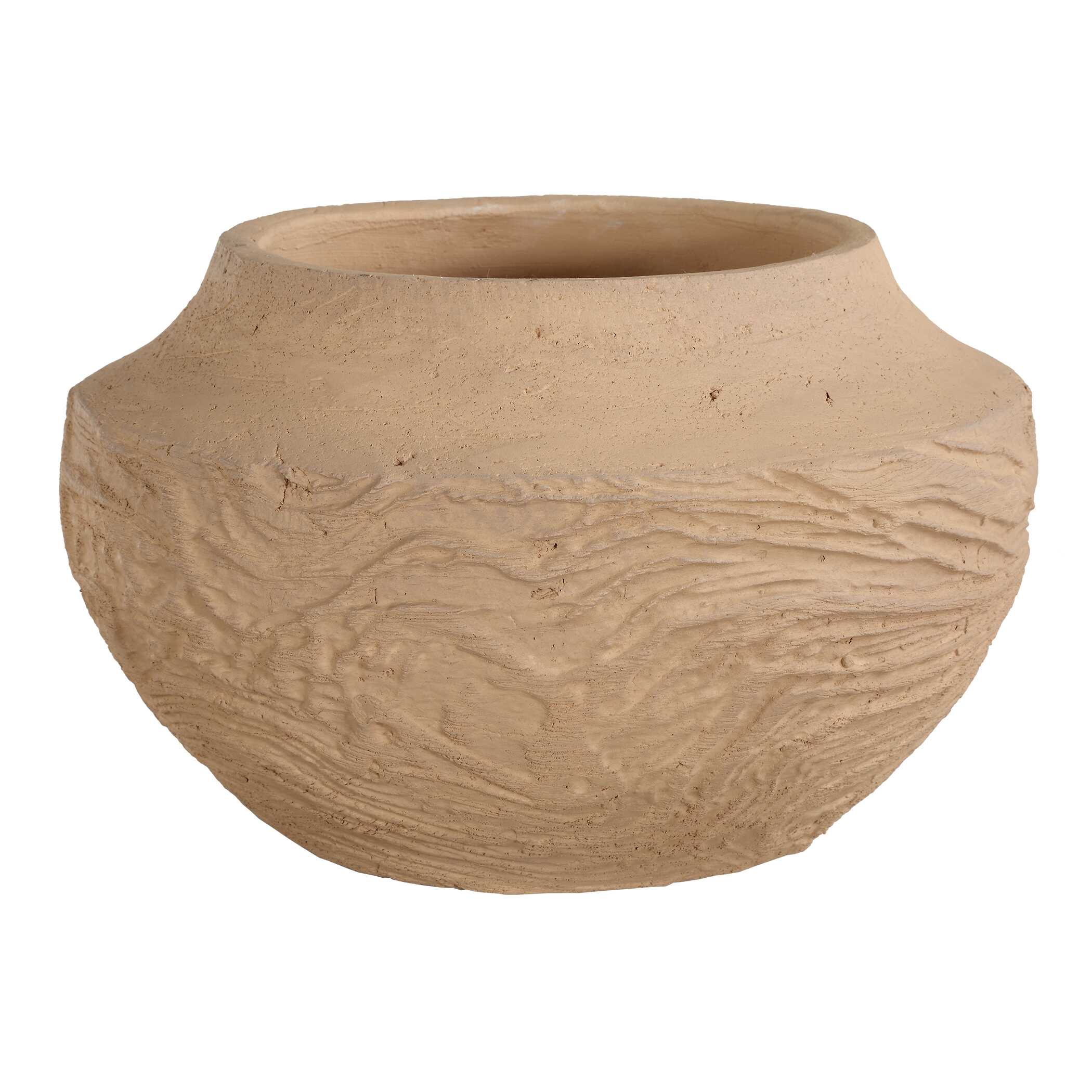 Sandstone Flow Small Terracotta Vase, Decorative by Uttermost, 12" width x 7" height x 12" depth View 4