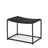 Taniel Textured Black Wood with Black Metal Stool thumbnail 0