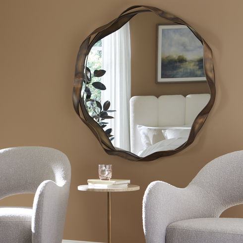 Catch The Wave Round Mirror