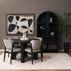 Soma Textured Black Mango Wood Round Dining Table, by Mercana, 48" length x 48" width x 30" height thumbnail 4