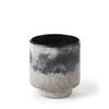 Squally  Black/Brown Glass Ombre Textured Small Vase thumbnail 0