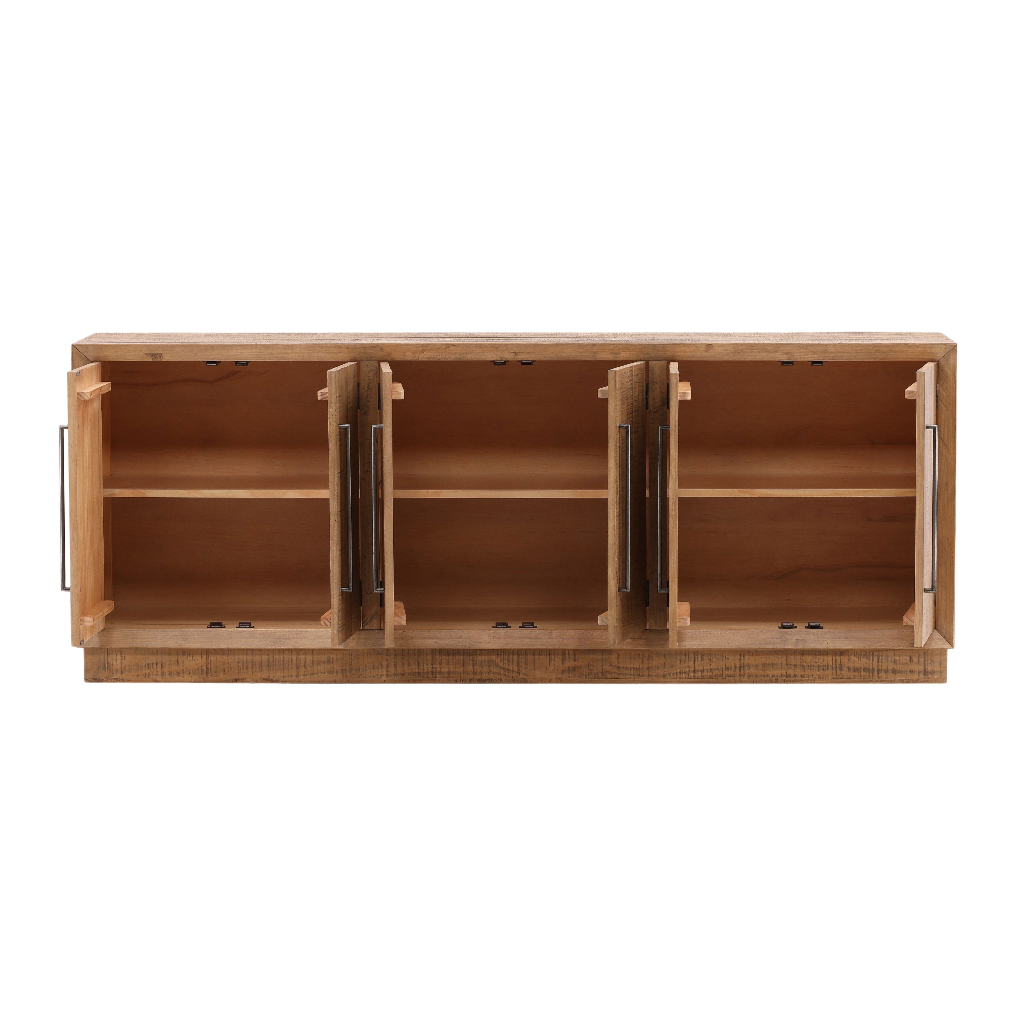 Humphreys Sideboard Natural, Sideboards & Buffet by Dovetail, 86.2" width x 33.75" height x 17.75" depth View 5