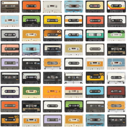 Retro Cassettes Peel & Stick Wallpaper