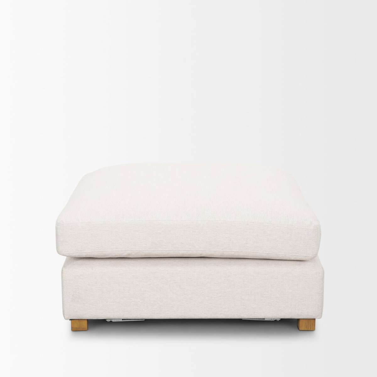Halston Large Ottoman Oatmeal Performance Fabric, Sectional Sofa by Mercana, 38.5" length x 38.5" width x 19" height View 4