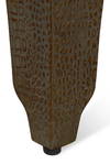 Croco Embossed Leather Stool  Ant. Green, by Sarreid, 1'6" length x 1'6" width x 10" height thumbnail 5