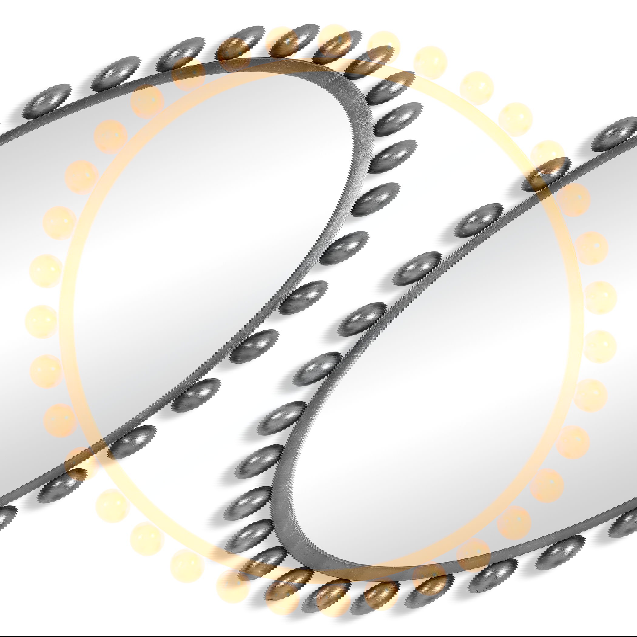 Cyra Gold Round Mirror large image 