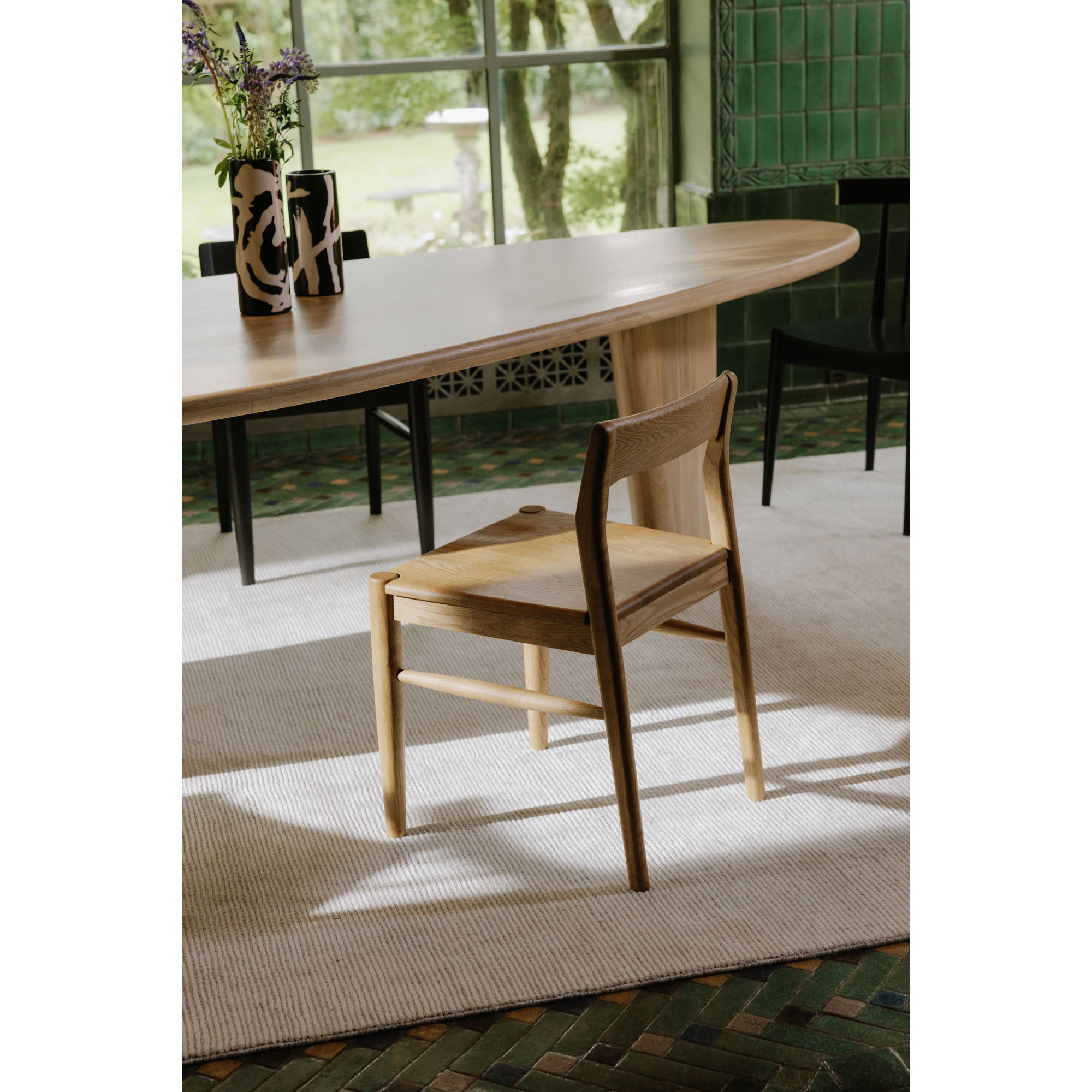 Owing Dining Chair Natural Oak - Set Of Two, by Moe's Home, 19.5" width x 30" height x 20" depth View 8