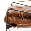 Hornet I  Brown Leather Unibody Seat with Black Metal Frame Accent Chair, by Mercana, 27" length x 35" width x 36" height thumbnail 10
