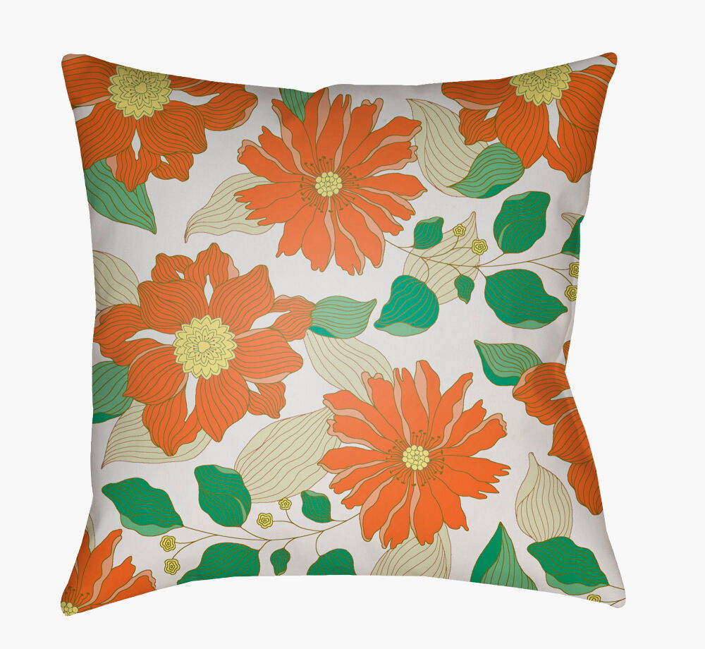 Moody Floral Accent Pillow, Decorative Pillow by Surya, 20" length x 20" width