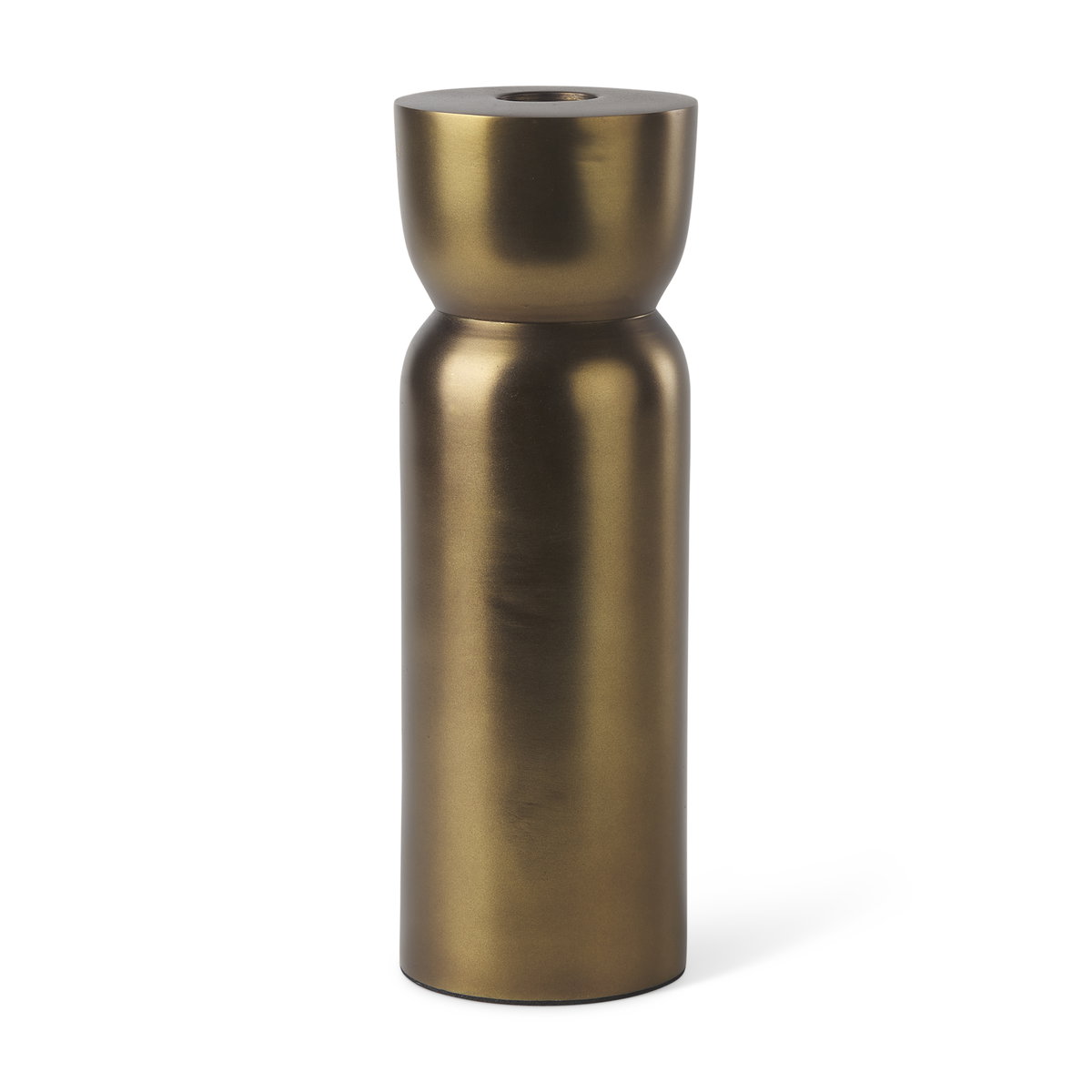 Malta Aluminum Candle Holder Large, Candles & Candle Holder by Mercana, 2.5" length x 2.5" width x 7.5" height View 1