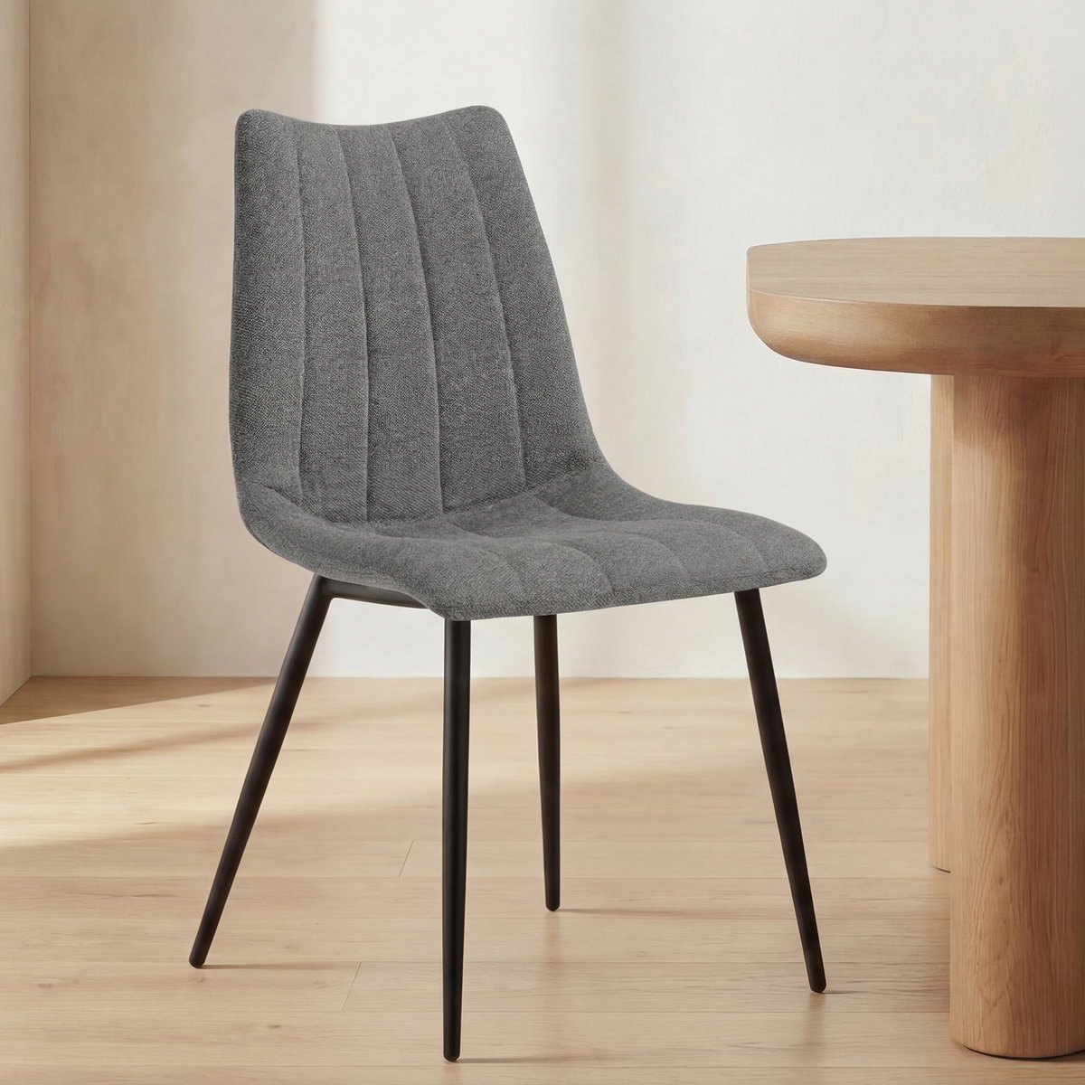 Alibi Dining Chair Dark Grey-set Of Two, by Moe's Home, 18" width x 33" height x 20" depth View 7