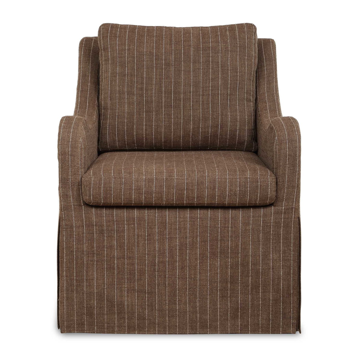Luisa Pinstripe Swivel Chair, Accent Chair by Uttermost, 27.5" width x 35.5" height x 33.5" depth View 1