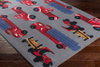 Tic Tac Toe Handmade Rug, by Surya, 5' length x 3' width thumbnail