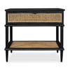 Coast Black Rattan Side Table, Side & End Table by Uttermost, 25.75" width x 23" height x 18.75" depth thumbnail 1