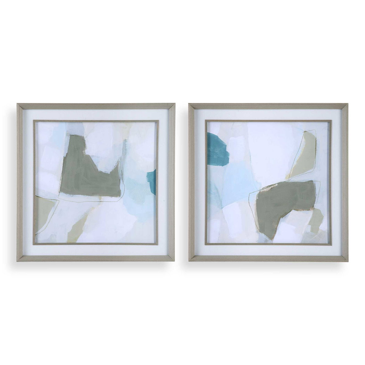 Mist Shapes Framed Prints Set/2, by Uttermost, 2'1.37" width x 2'1.37" height x 2" depth View 1