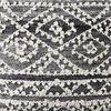 Farida   Dark Gray Wool and Polyester Patterned Pouf thumbnail 6