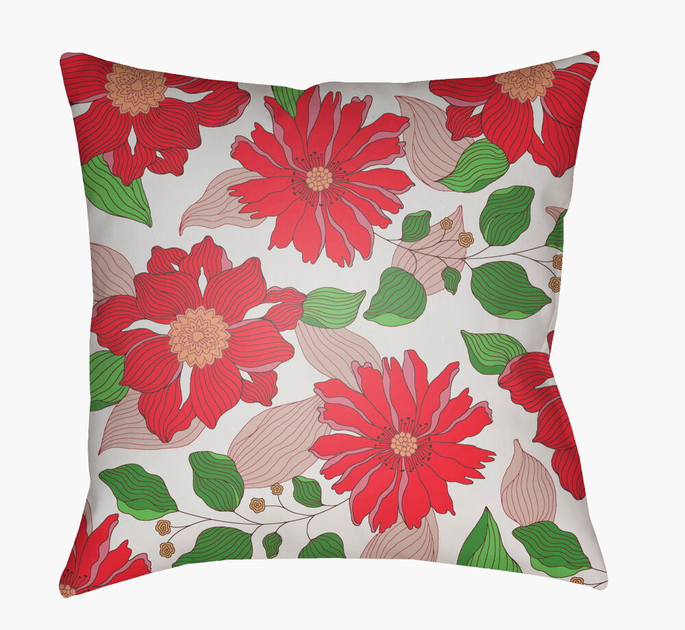 Moody Floral Accent Pillow, Decorative Pillow by Surya, 18" length x 18" width