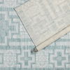 Cirus Hand Knotted Geometric Light Blue/ Ivory Area Rug (6''X9'') thumbnail 4
