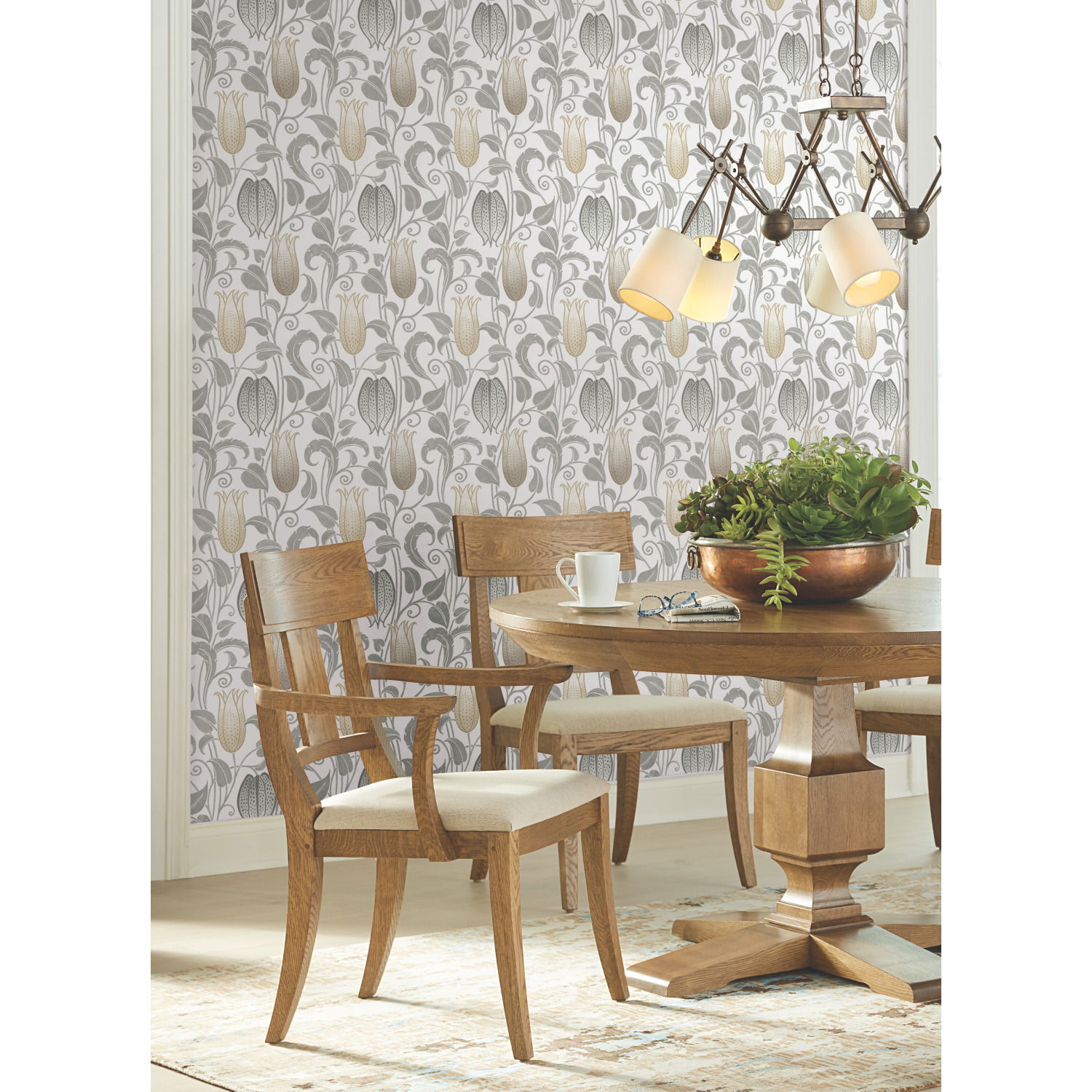 Canterbury Bells Neutral Wallpaper large image 