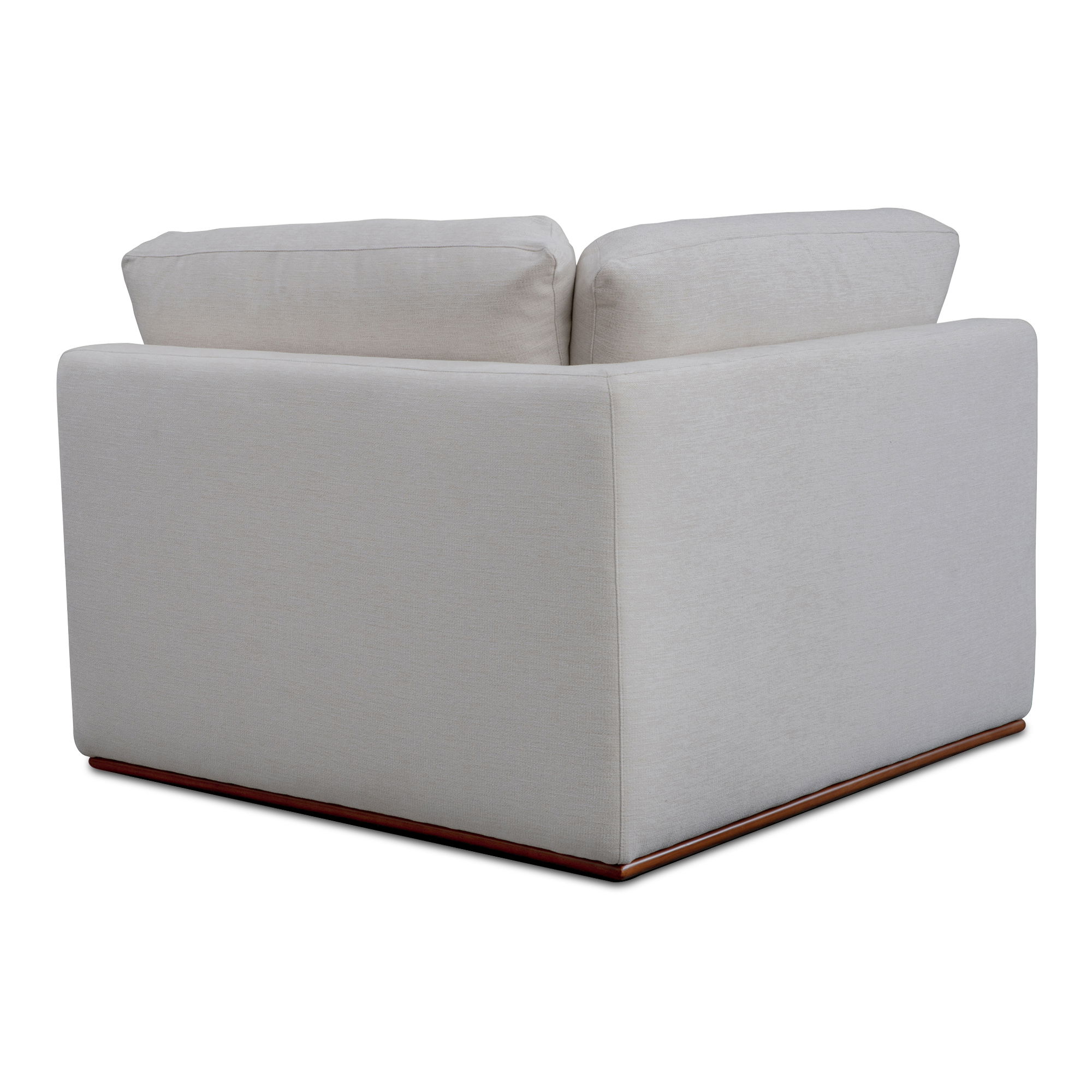 Rue Corner Chair Off White, Sectional Sofa by Moe's Home, 40.6" width x 23.6" height x 40.6" depth View 3