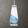 Windswept Blue & White 1 Light Mini Pendant, Mini Light Pendant by Uttermost, 8.25" width x 18" height x 8.25" diameter x 8.25" depth thumbnail 1