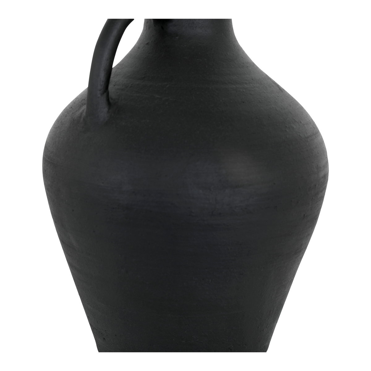 Lyra Vase Black Terracotta, by Moe's Home, 9.5" width x 13" height x 9.5" depth View 4