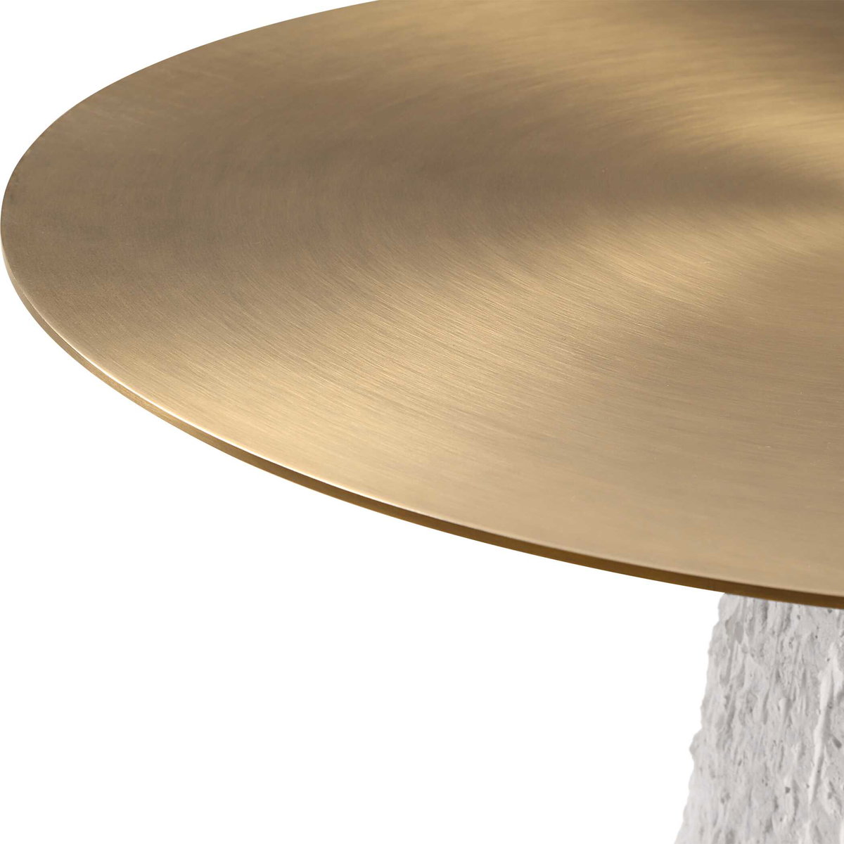 Hollen White Stone Accent Table, Side & End Table by Uttermost, 16" width x 22.5" height x 16" depth View 5