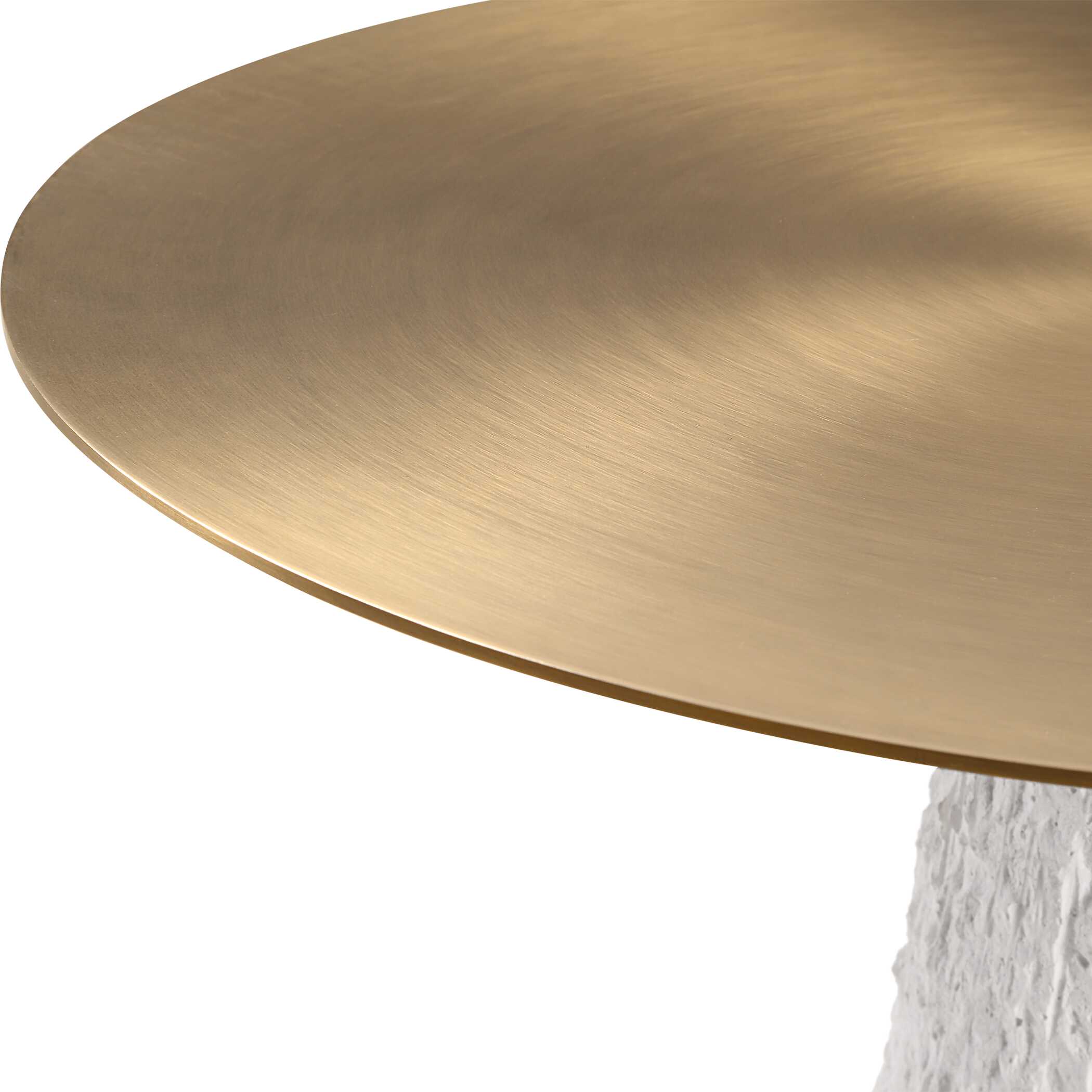 Hollen White Stone Accent Table large image 