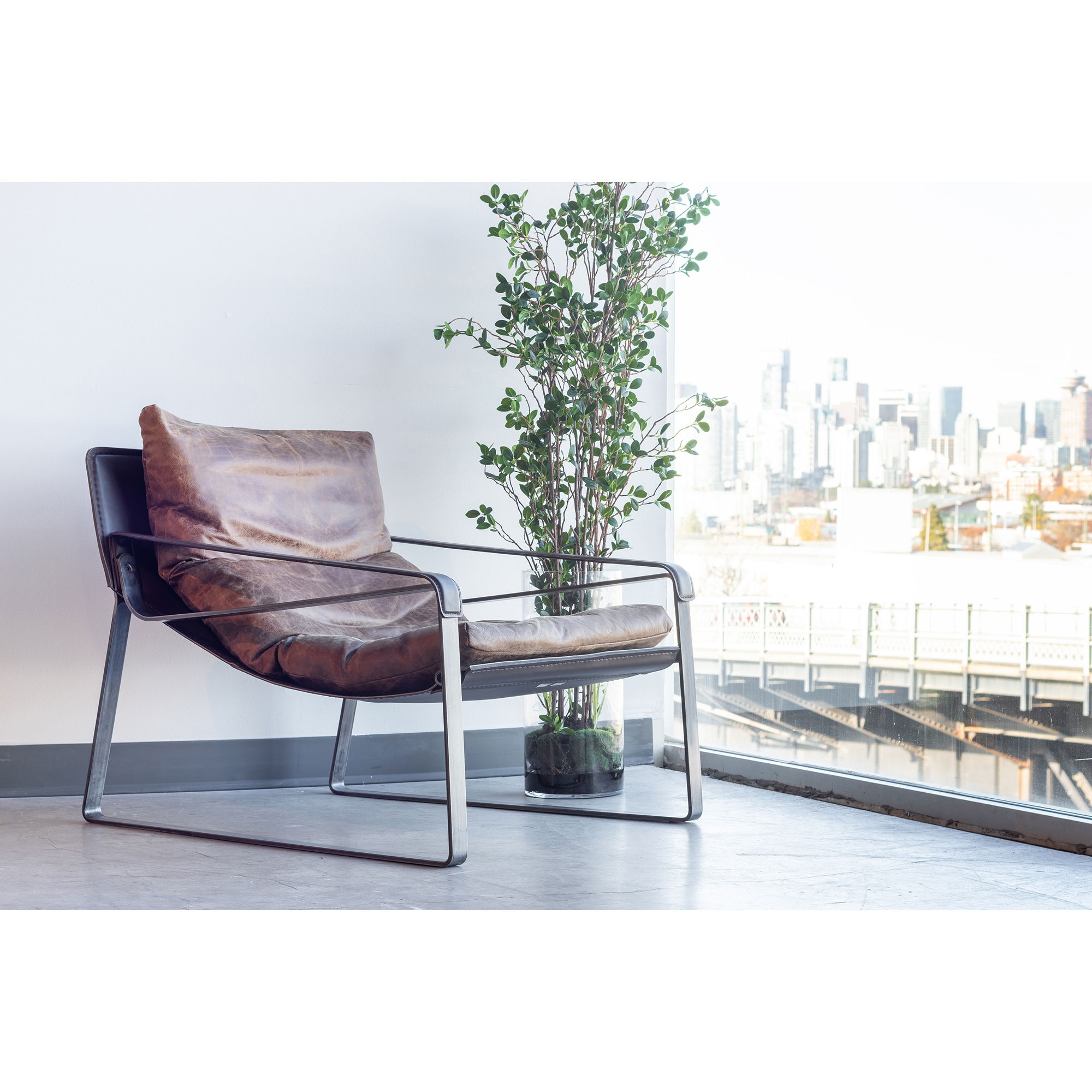 Connor Club Chair Open Road Brown Leather large image 
