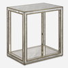 Julie Mirrored End Table, Furniture by Uttermost, 22" width x 24" height x 16" depth thumbnail 1
