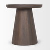 Takoda Dark Brown Wood Tapered Drum Accent Table, Side & End Table by Mercana, 19" length x 19" width x 20.5" height thumbnail 7