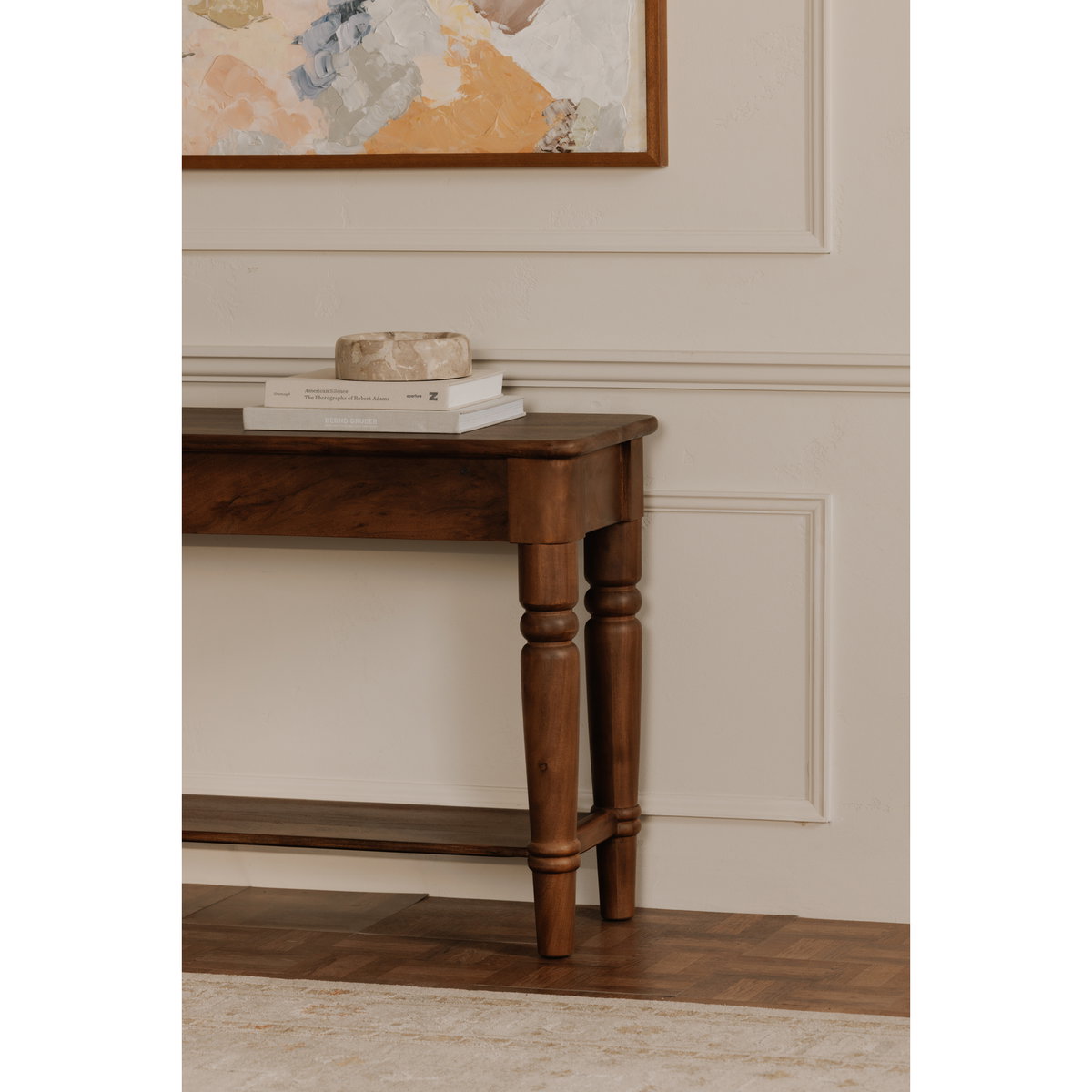 Russet Console Table Brown, by Moe's Home, 65" width x 30" height x 16" depth View 9