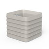 TruDrop Slat Self Watering Planter Box - Square, by Crescent Garden, 22" width x 19.69" height x 22" depth thumbnail 1